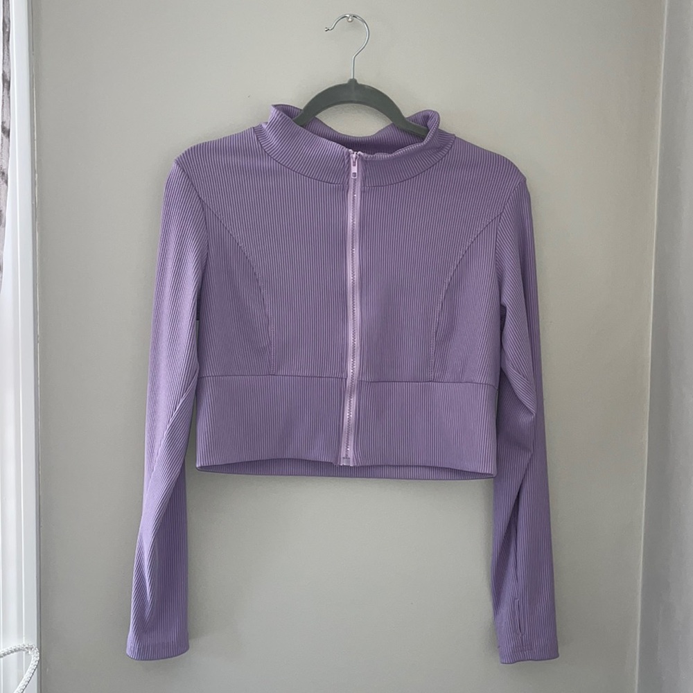 Ribbed athletic sweatshirt